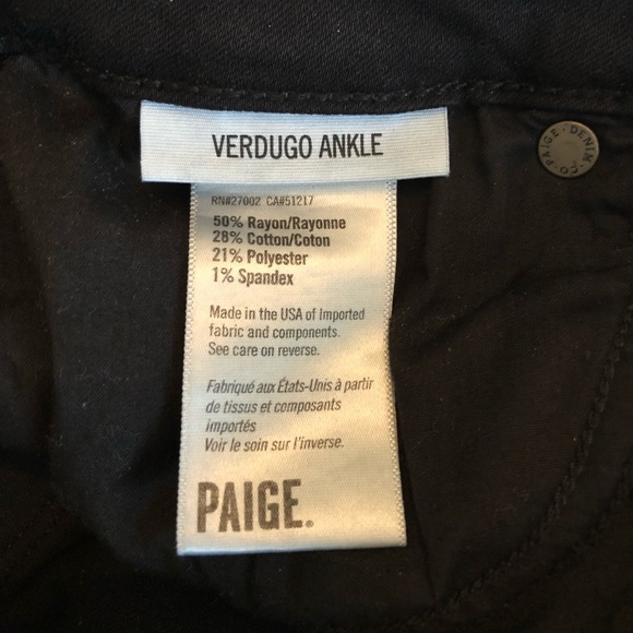 Paige Verdugo Skinny Ankle Black 29 Super soft - Picture 5 of 7